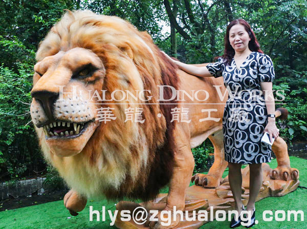 華龍藝術戶外景區(qū)大型仿真動物模型 動物主題公園 園林擺件仿真動物展